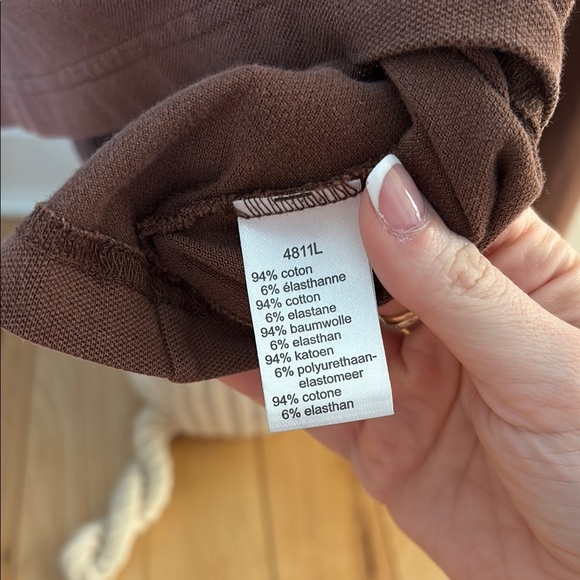 Lacoste Chocolate Long Sleeve Polo - Picture 6 of 6